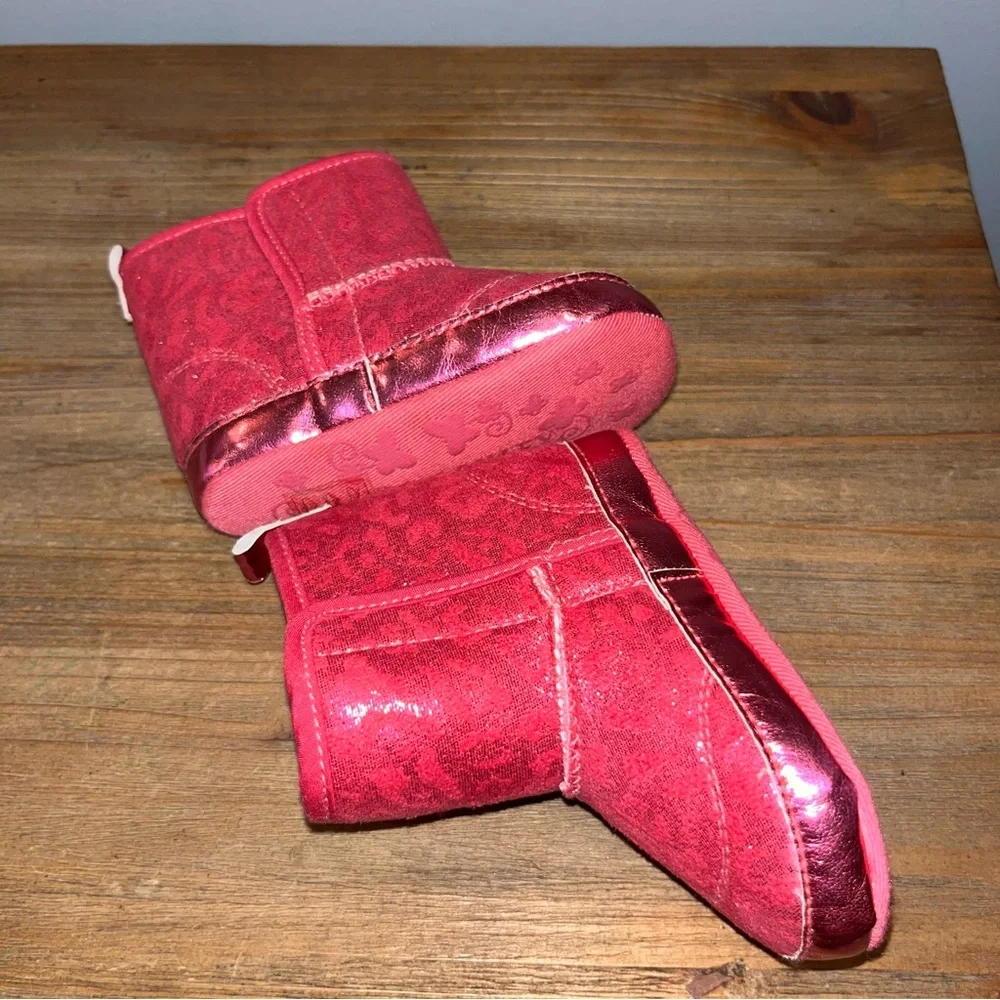 Laura Ashley Pink Glitter Boots